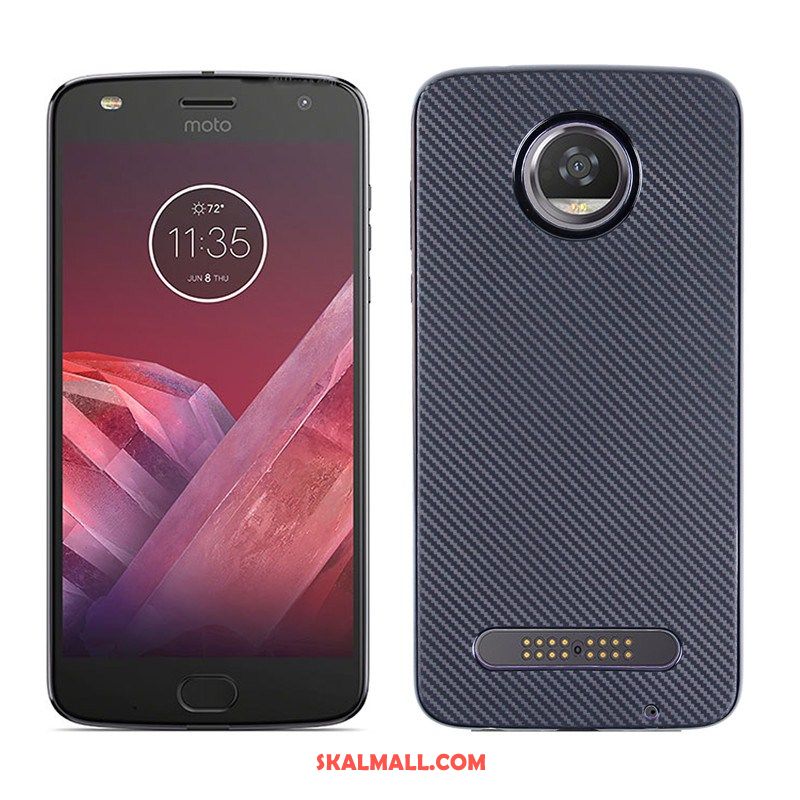 Moto Z2 Play Skal Fallskydd Mobil Telefon Guld Mjuk Kostfiber Rea