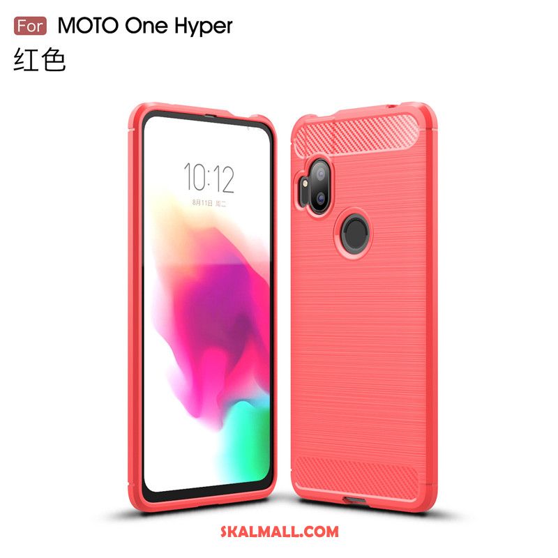 Motorola One Hyper Skal Mönster Kostfiber Business Mjuk Glidskydds Online