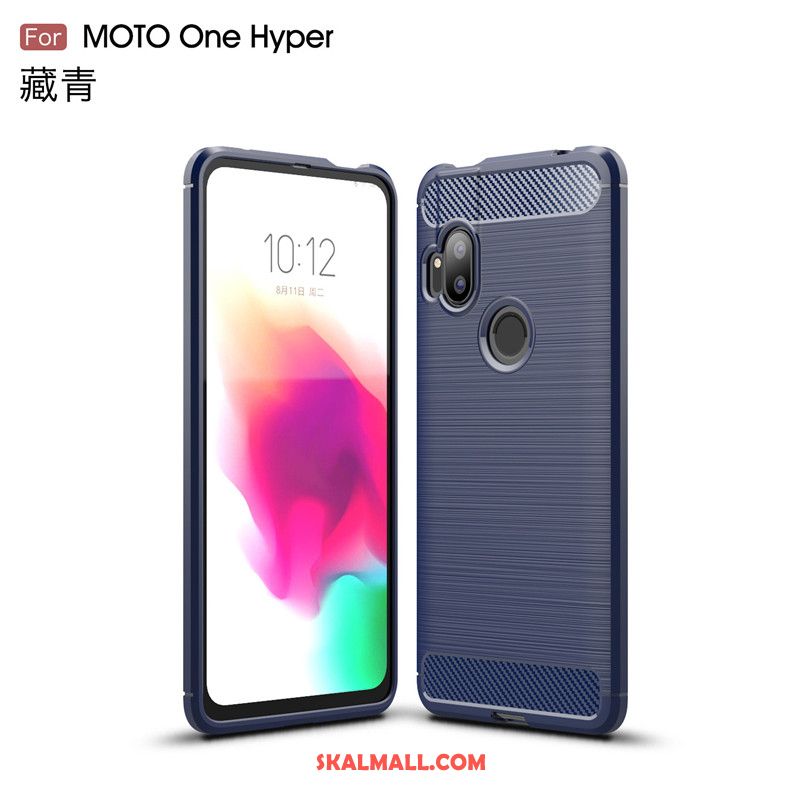 Motorola One Hyper Skal Mönster Kostfiber Business Mjuk Glidskydds Online