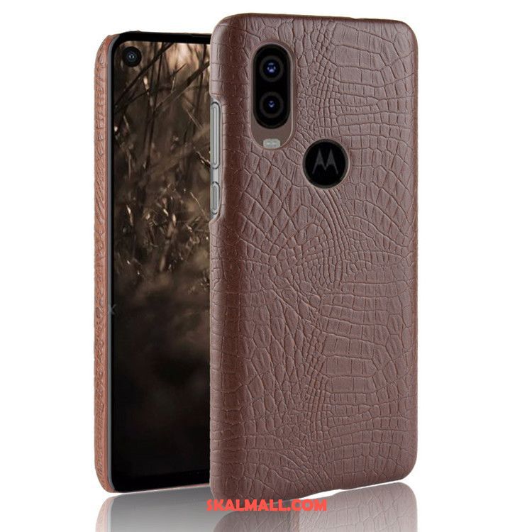 Motorola One Vision Skal Svart Skydd Nubuck Väska Mobil Telefon Butik