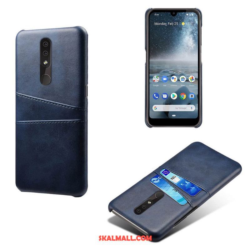 Nokia 4.2 Skal Skydd Orange Kort Läderfodral Fallskydd Köpa