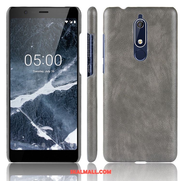 Nokia 5.1 Skal Mönster Läder Kreativa Fallskydd Röd Fodral Online