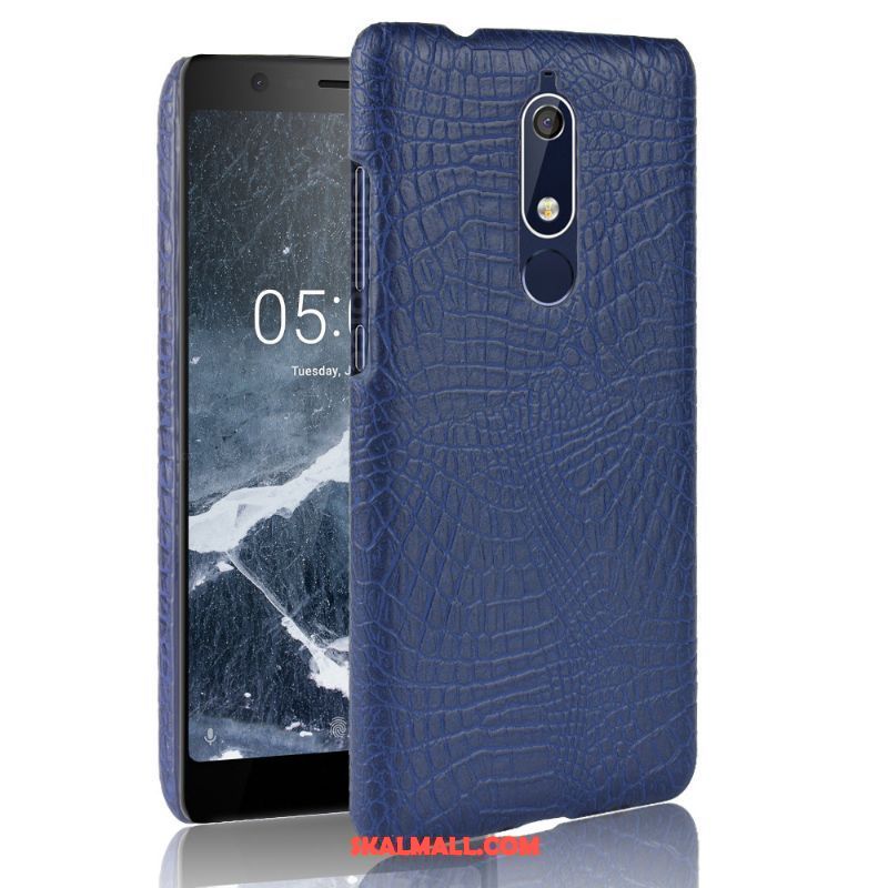 Nokia 5.1 Skal Nubuck Väska Skydd Svart Enkel På Nätet