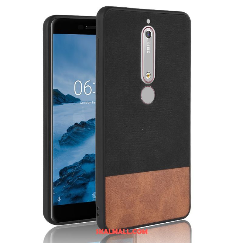 Nokia 6.1 Skal Mobil Telefon Mjuk Röd Blandade Färger Denim Fodral Köpa