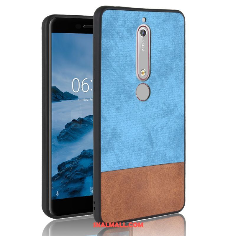 Nokia 6.1 Skal Mobil Telefon Mjuk Röd Blandade Färger Denim Fodral Köpa