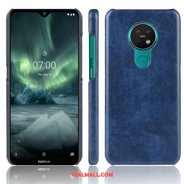 Nokia 6.2 Skal Personlighet Fallskydd Väska Blå Läder Fodral Billig