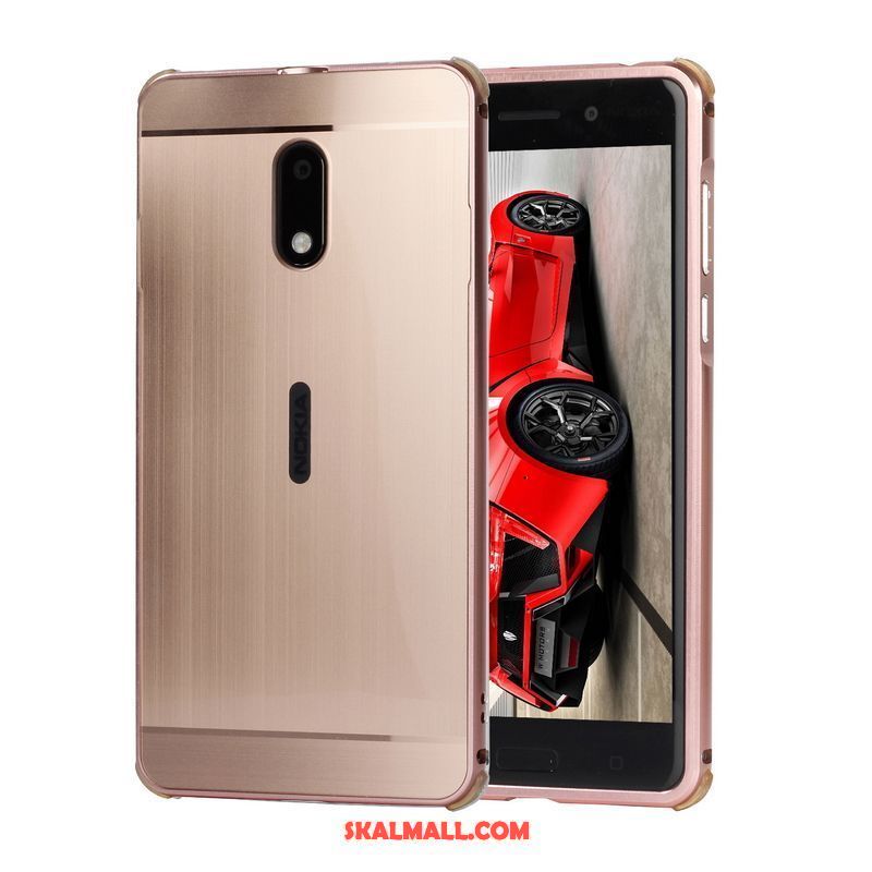 Nokia 6 Skal Fallskydd Rosa Guld Mobil Telefon Trend Frame Rea