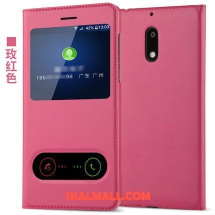 Nokia 6 Skal Läderfodral Rosa Guld Mobil Telefon Fallskydd Täcka Till Salu