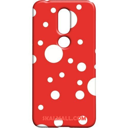 Nokia 7.1 Skal Grön Söt Polka Dot Ny Nubuck Rea