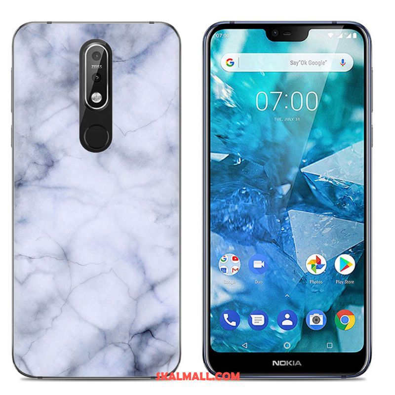 Nokia 7.1 Skal Mjuk Transparent Stor Färg Trend Till Salu