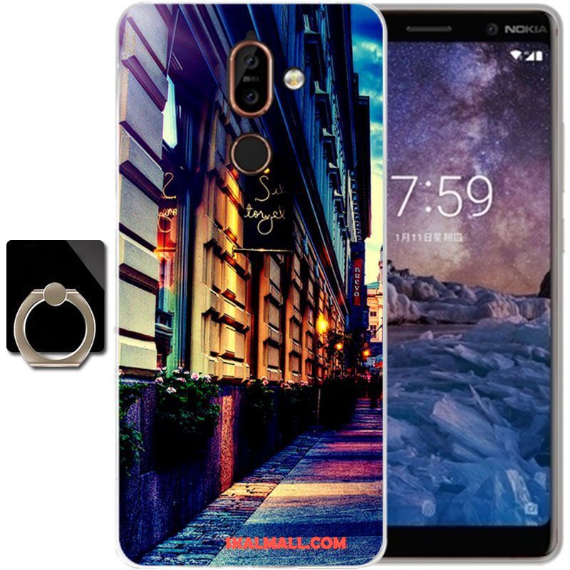 Nokia 7 Plus Skal Mjuk Fallskydd Transparent Silikon Svart Köpa