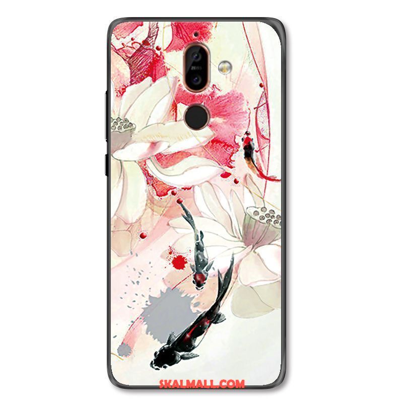 Nokia 7 Plus Skal Personlighet Kinesisk Stil Carp Rosa Kreativa Fodral Butik