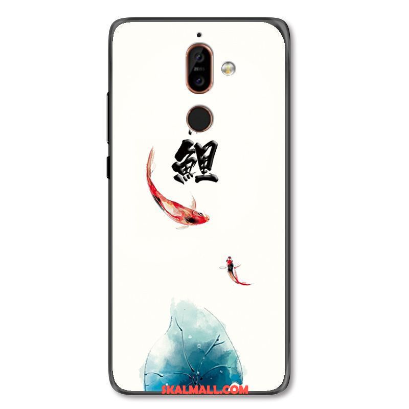 Nokia 7 Plus Skal Personlighet Kinesisk Stil Carp Rosa Kreativa Fodral Butik