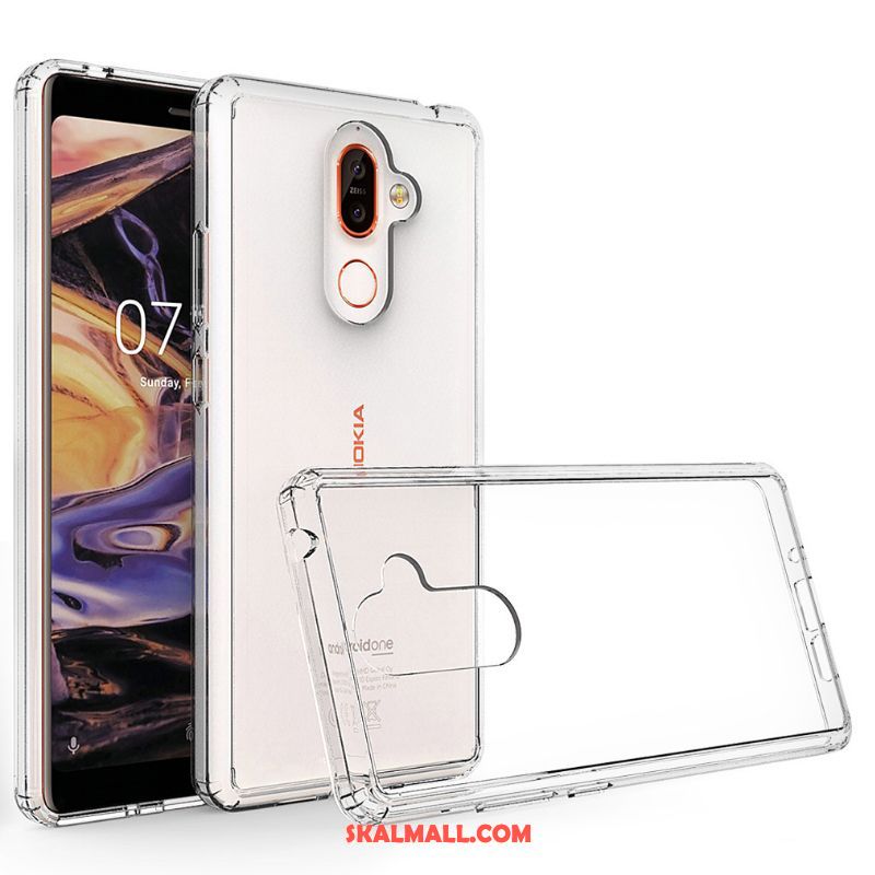 Nokia 7 Plus Skal Svart Frame Mobil Telefon Fallskydd Transparent Billigt