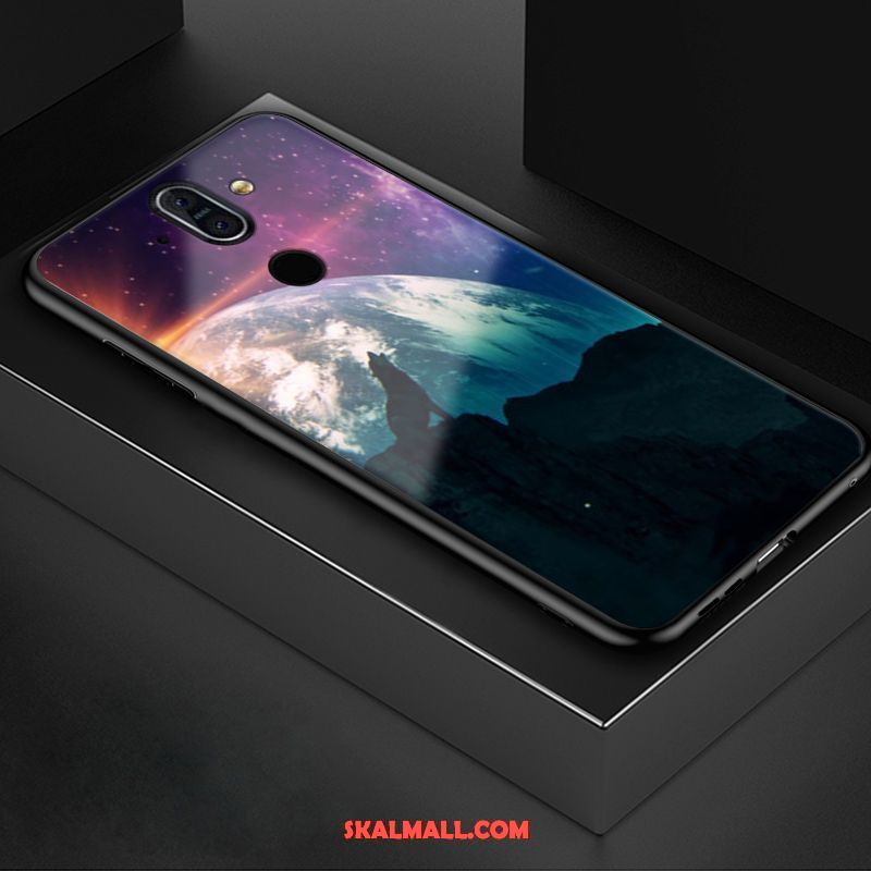 Nokia 8 Sirocco Skal Glas Mobil Telefon Silikon Nubuck Fallskydd Fodral Till Salu