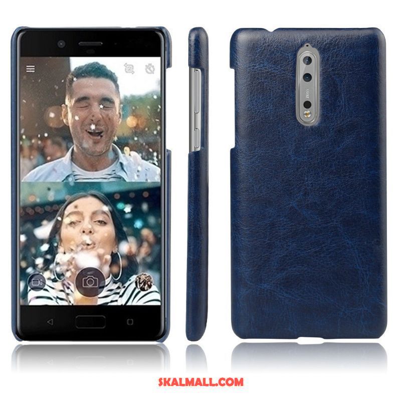 Nokia 8 Skal Fallskydd Mobil Telefon Kvalitet Läderfodral Retro Köpa