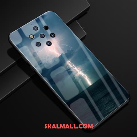 Nokia 9 Pureview Skal Blå Mobil Telefon Mönster Kreativa Glas Billigt