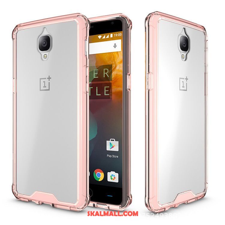 Oneplus 3 Skal Frame Pratkvarn Transparent Grön Fallskydd Fodral På Rea