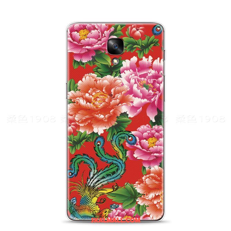 Oneplus 3t Skal Mobil Telefon Röd Mode Pion Blommor Till Salu