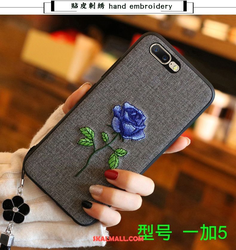 Oneplus 5 Skal All Inclusive Broderi Blommor Trend Fallskydd Rea