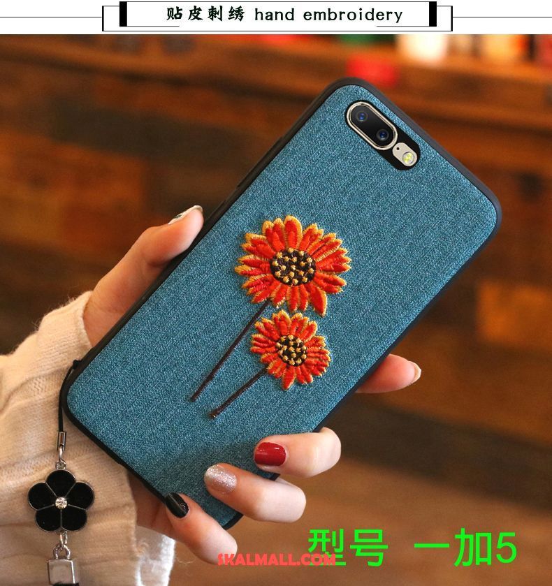 Oneplus 5 Skal All Inclusive Broderi Blommor Trend Fallskydd Rea