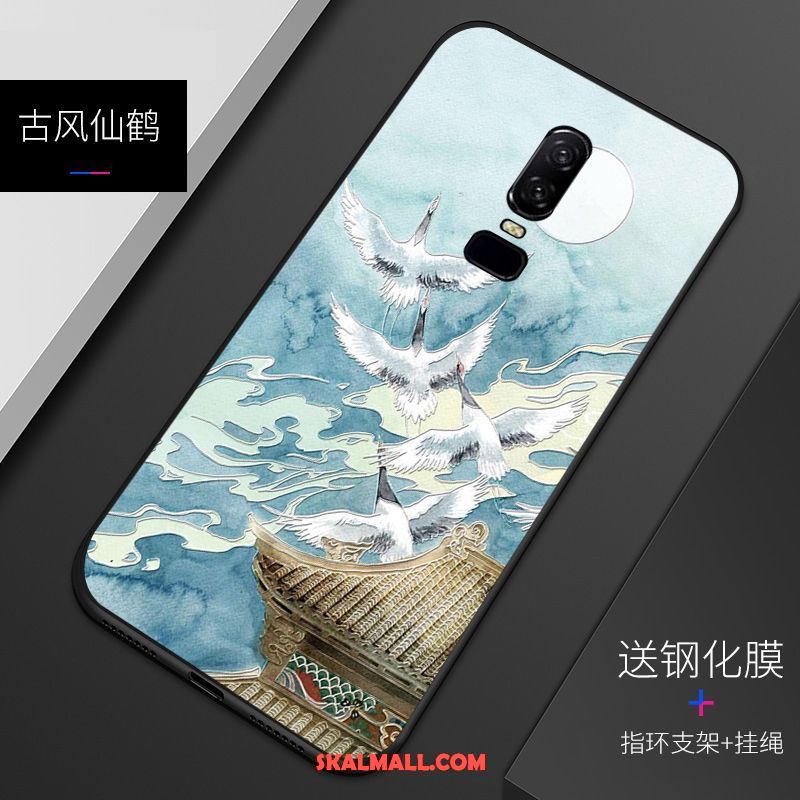 Oneplus 6 Skal Fallskydd Mönster All Inclusive Personlighet Nubuck Billiga