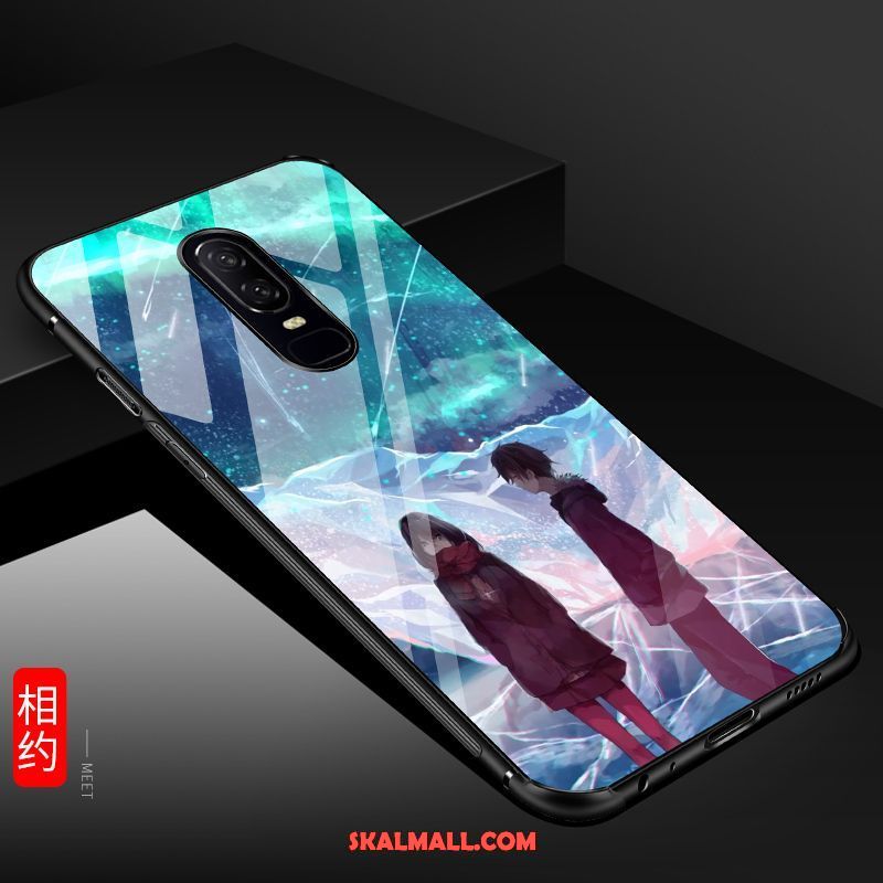 Oneplus 6 Skal Glas Personlighet Nubuck Trend Varumärke Mobil Telefon Rea