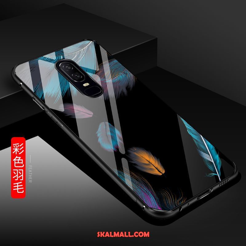 Oneplus 6 Skal Glas Personlighet Nubuck Trend Varumärke Mobil Telefon Rea