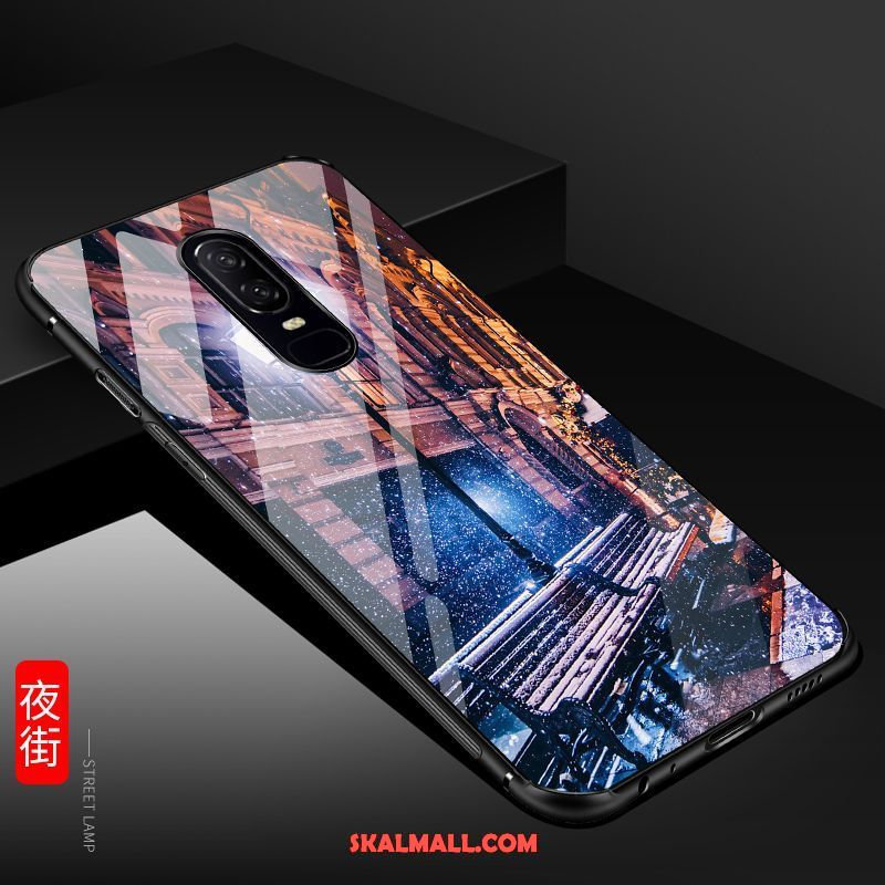 Oneplus 6 Skal Glas Personlighet Nubuck Trend Varumärke Mobil Telefon Rea