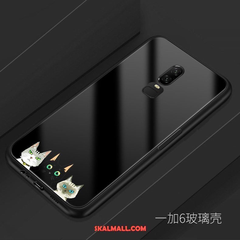 Oneplus 6 Skal Kreativa Tecknat Vacker Söt Glas Fodral Billigt