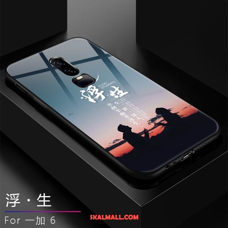 Oneplus 6 Skal Mobil Telefon Glas Personlighet Kreativa Svart Online