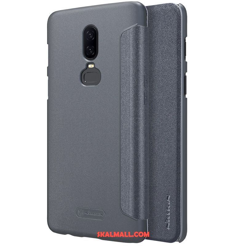 Oneplus 6 Skal Nubuck Clamshell Slim Skydd Mobil Telefon Online