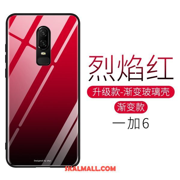 Oneplus 6 Skal Personlighet Spegel Fallskydd Silikon Rosa Billig