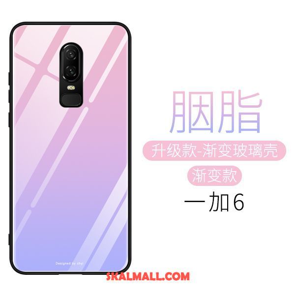 Oneplus 6 Skal Personlighet Spegel Fallskydd Silikon Rosa Billig