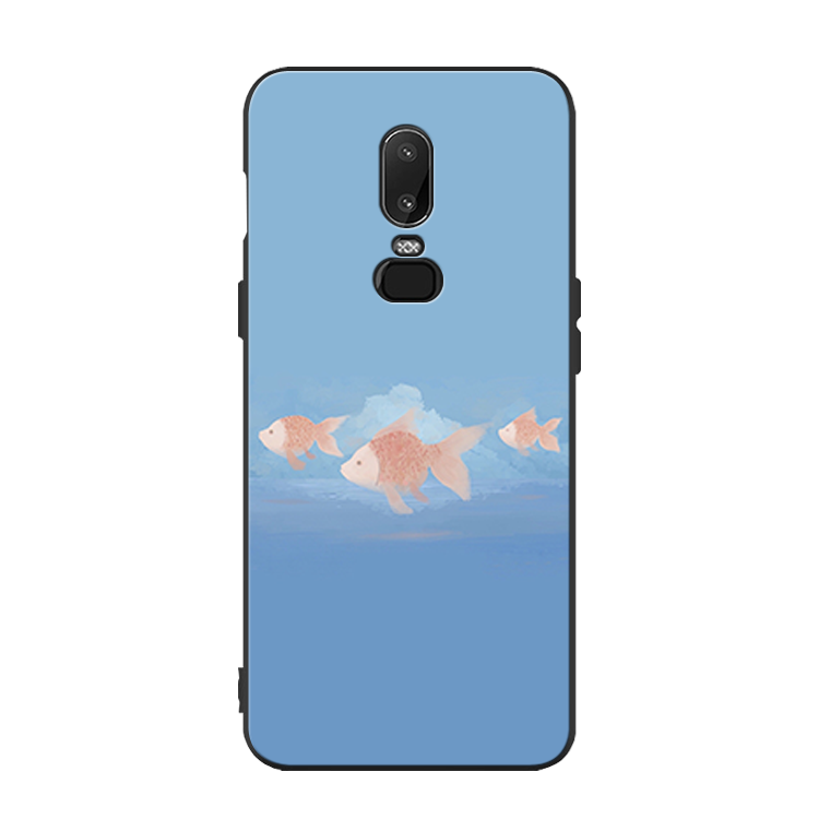 Oneplus 6 Skal Skydd Kreativa Svart Silikon Fallskydd Fodral Billigt