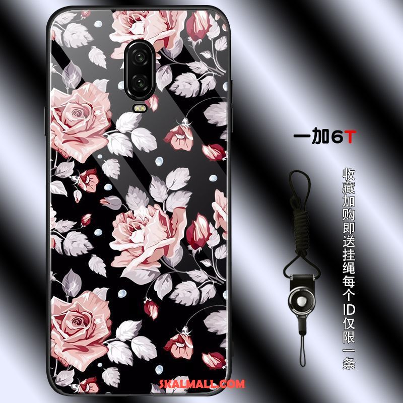 Oneplus 6t Skal Mjuk Personlighet Par Enkel Blommor Fodral Billig