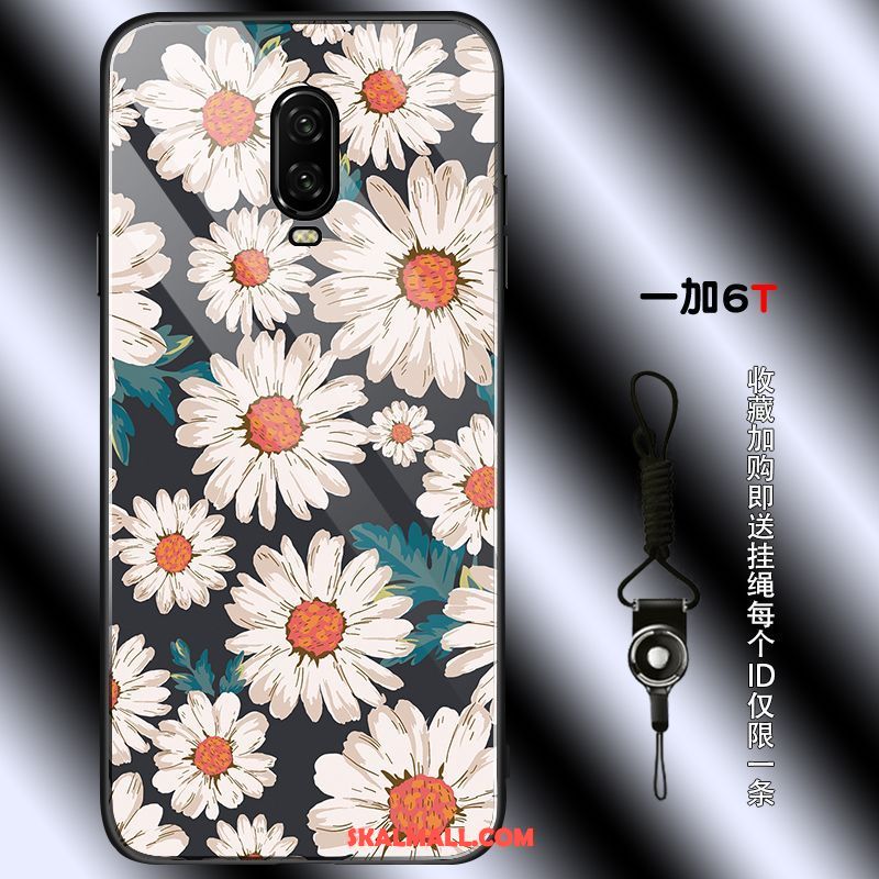 Oneplus 6t Skal Mjuk Personlighet Par Enkel Blommor Fodral Billig