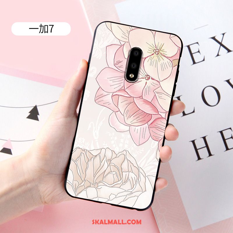 Oneplus 7 Skal Anpassa Nubuck Skydd Mjuk Rosa Billigt