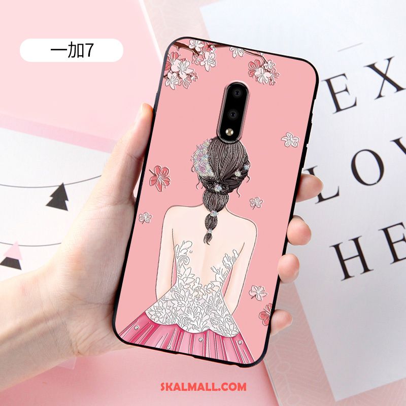 Oneplus 7 Skal Anpassa Nubuck Skydd Mjuk Rosa Billigt