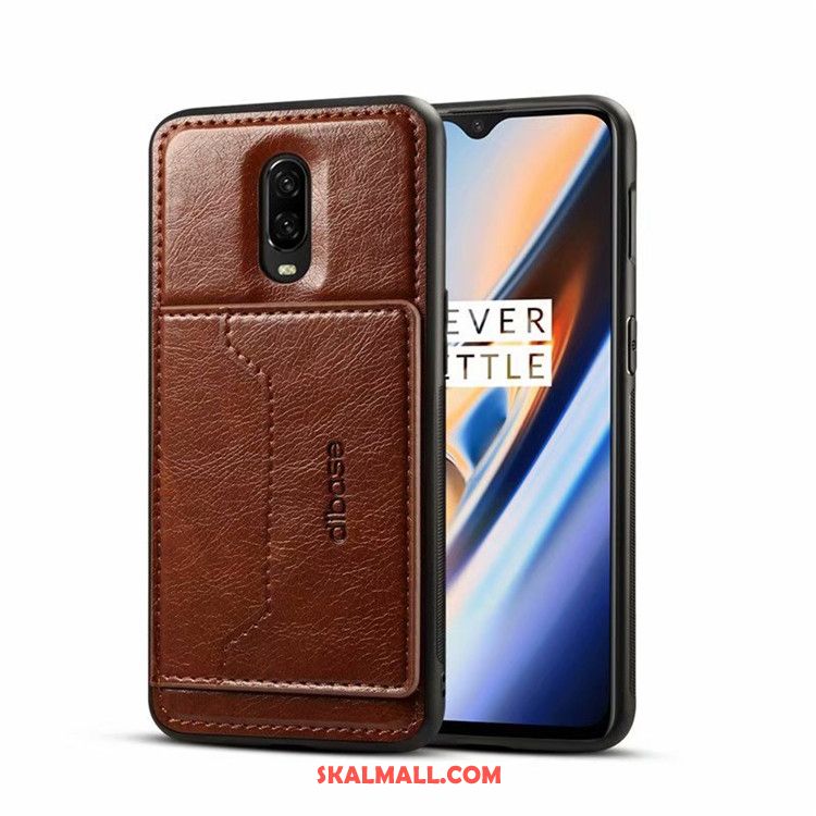 Oneplus 7 Skal Kreativa Kort Röd Läderfodral Bakre Omslag Fodral Online