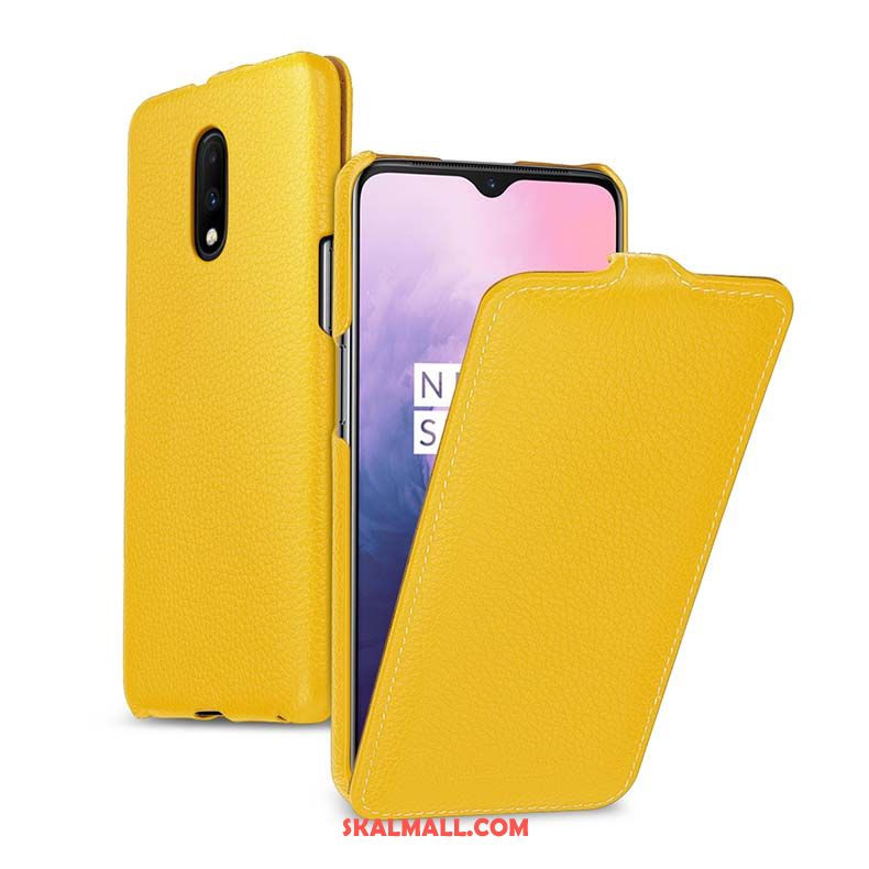 Oneplus 7 Skal Läderfodral Kreativa Business Täcka Mobil Telefon Fodral Billiga