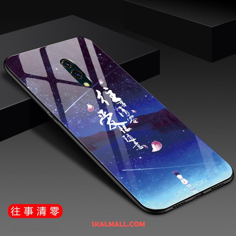 Oneplus 7 Skal Personlighet Kreativa Glas Blå Mobil Telefon Billigt