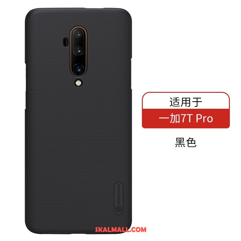 Oneplus 7t Pro Skal All Inclusive Blå Nubuck Lätt Och Tunt Guld Rea