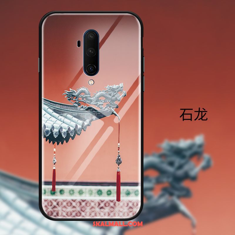 Oneplus 7t Pro Skal Mobil Telefon Skydd Röd Kreativa Kinesisk Stil Fodral Butik