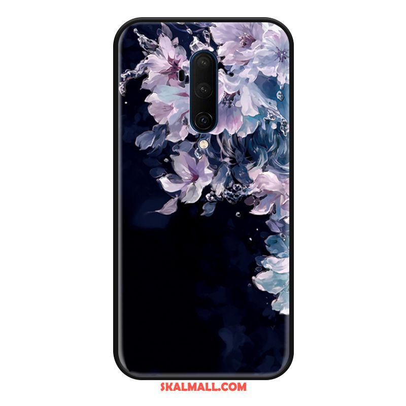 Oneplus 7t Pro Skal Personlighet Kreativa Skydd Blommor Blå Billig