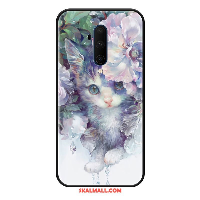 Oneplus 7t Pro Skal Personlighet Kreativa Skydd Blommor Blå Billig