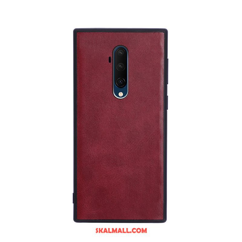 Oneplus 7t Pro Skal Retro Läder Mobil Telefon Slim Enkel Fodral Rea