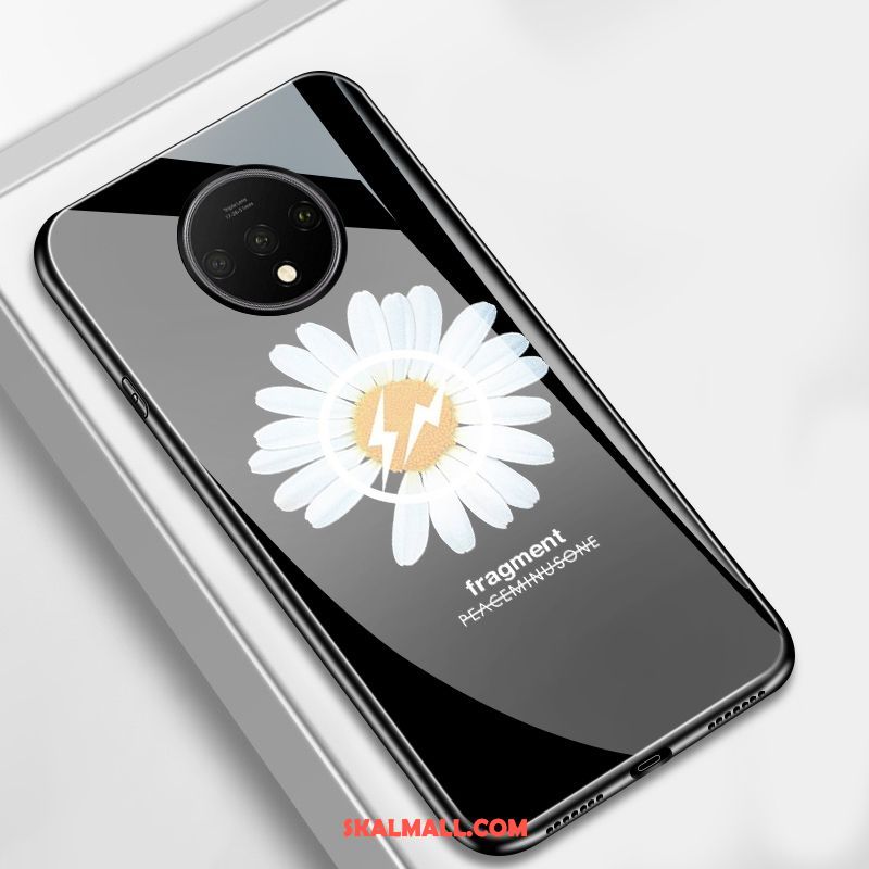 Oneplus 7t Skal Kinesisk Drake Kreativa Blommor Svart Fallskydd Billigt