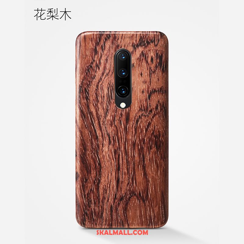 Oneplus 8 Skal Fallskydd Mobil Telefon Blommor Nubuck Trä Fodral Billigt