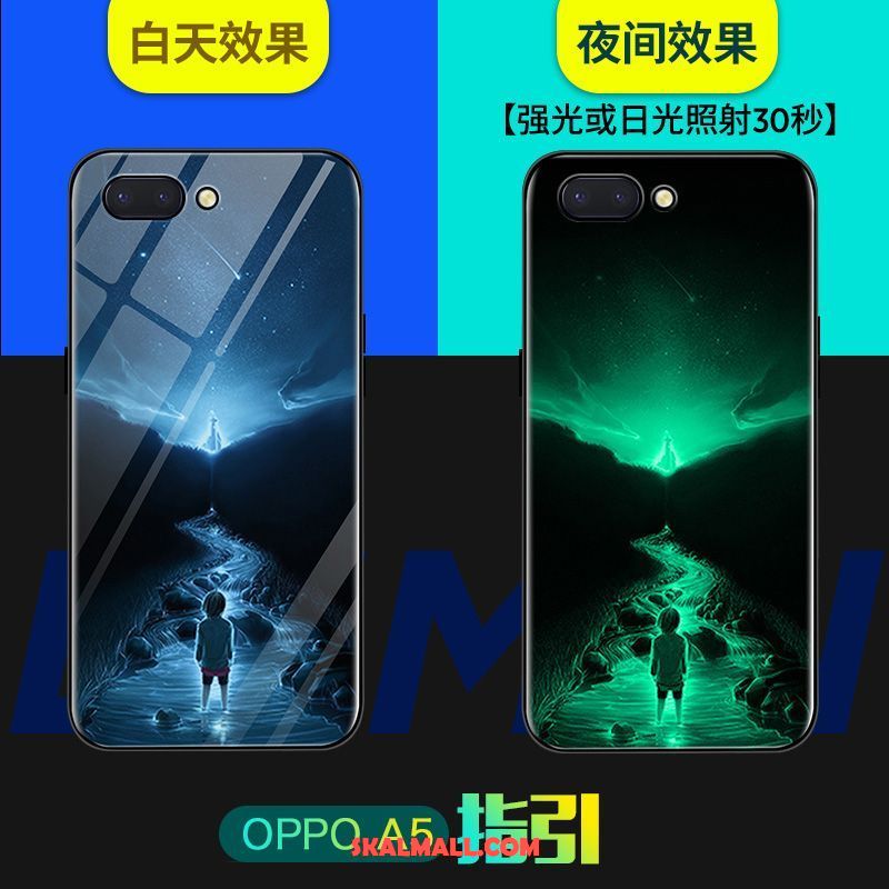 Oppo A5 Skal Silikon Personlighet Grön Trend Varumärke Fallskydd Till Salu